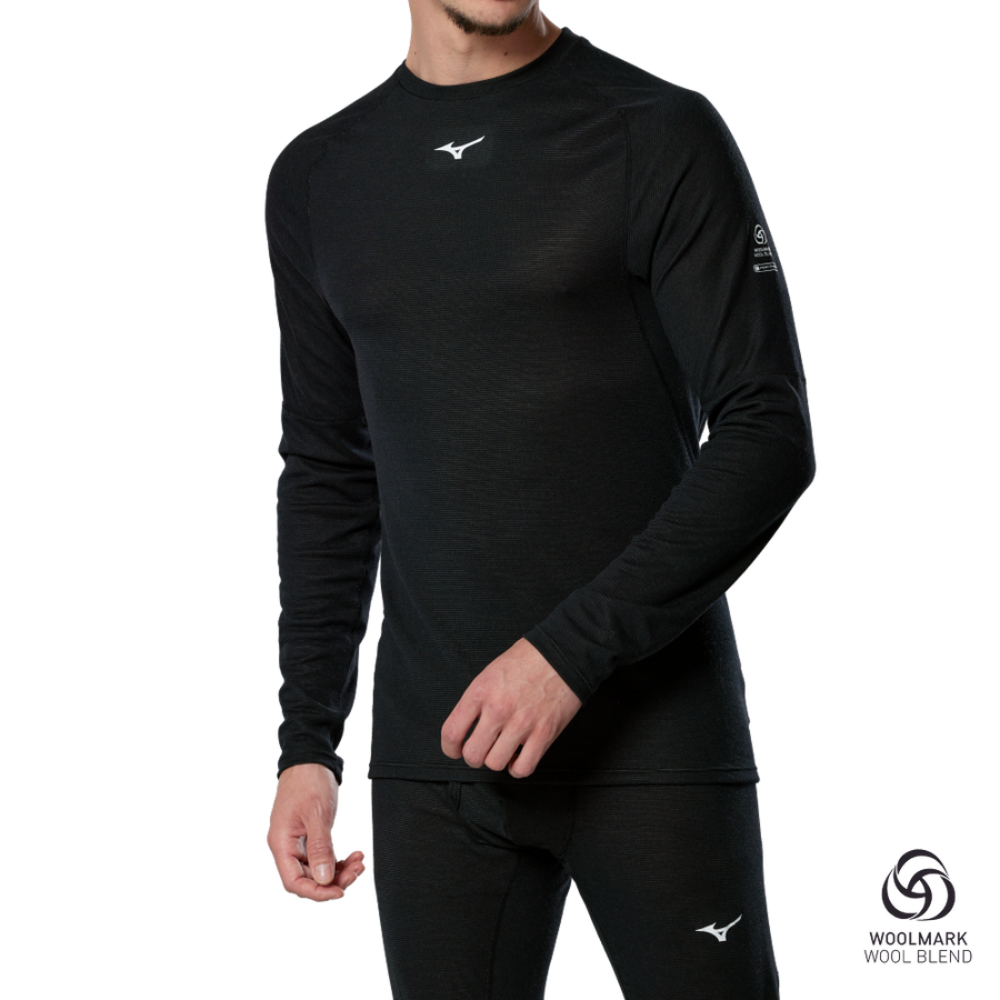 Mizuno Premium Merino Wool Crew Neck Black